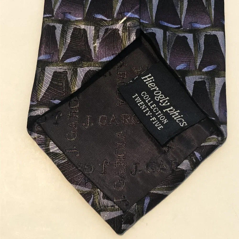 3 Jerry Garcia Grateful Dead 100% Silk Ties 1996 Hieroglyphics Col. 25 Abstract